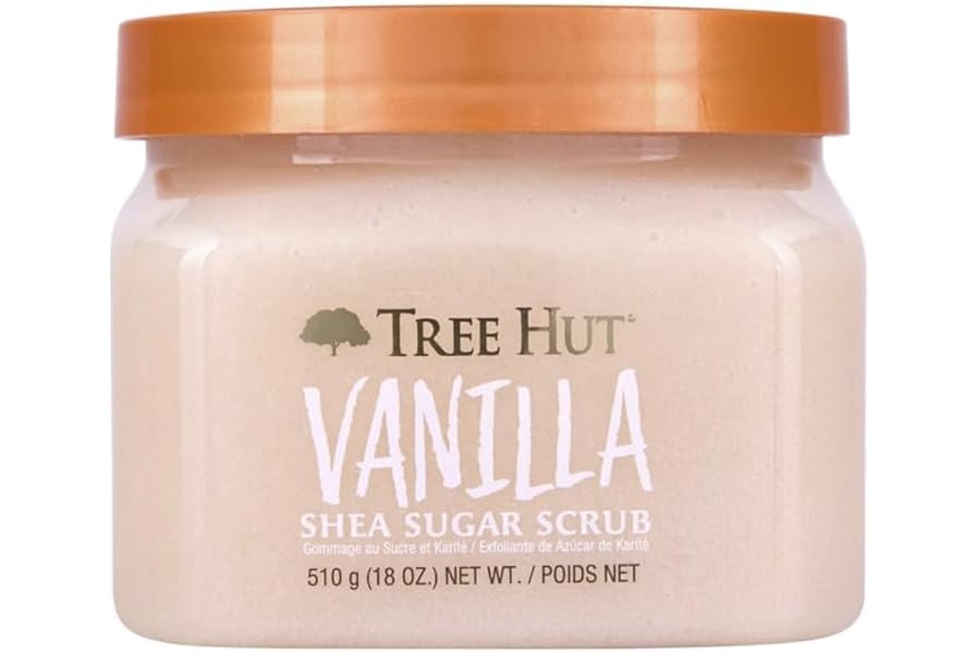 Tree Hut Vanilla Shea Sugar Exfoliating & Hydrating Body Scrub, 18 oz