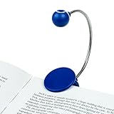 Disc LED Reading Light by WITHit - Blue - LED Book Light with Chrome Neck for Books, E-Reader and E-Book Light