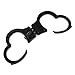 Ace Martial Arts Black Hinged Heavy Duty Handcuffs & Keys Good Quality