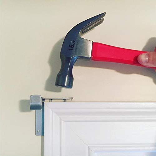 image for Amaping Adjustable Curtain Rod Wall Bracket, Set of 2, Silver, Premium