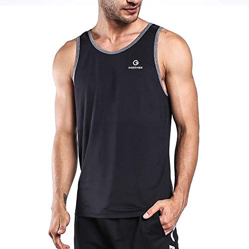 image for Ogeenier Men's Training Quick-Dry Sports Tank Top Shirt for Gym Fitnes