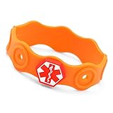 Kids Rubber Medical Bracelet for Allergy Buttons 5 Inch