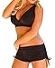 Women Summer 2PCS Bikini Set Deep V Halter Geometric Printed Swimsuit Boyshort Sporty Beachwear Criss Cross