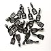 Find-Its 20-Piece Smooth Bails, Hematite Plated