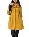 Melansay Women's Princess Wool Winter Coat With Detachable Knit Sleeves