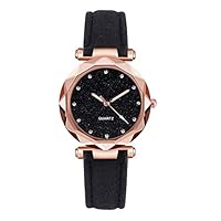 yunshuoa Ladies Quartz Watch,Luminous Bottom Diamond Dial Frosted Belt Ladies Casual Fashion Watch Bracelet Watch Ladies Beautiful Gifts