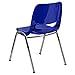 Flash Furniture HERCULES Series 440 lb. Capacity Kid's Navy Ergonomic Shell Stack Chair with Chrome Frame and 14