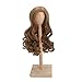 1/3 BJD SD Doll Wig with 9-10 Inch High Temperature Synthetic Fiber Dark Brown Long Kinky Wavy Hair with Middle Parting Wig BJD Doll Wigs for 1/3 BJD SD Doll(22#)