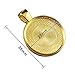 Dcatcher 24 PCS Bezel Pendant Trays Round Cabochon Settings Trays Pendant Blanks, 25mm Diameter, Gold