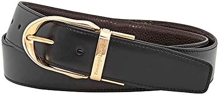 Reversible XXL Leather Belt - Black/Brown, Brand Size 110 CM