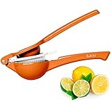 Top Rated Zulay Premium Quality Metal Lemon Lime Squeezer - Manual Citrus Press Juicer, Cool Orange