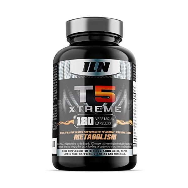 T5-Xtreme-for-Men-and-Women-HIGH-in-CHROMIUM-which-contributes-to-normal-macronutrient-METABOLISM-the-maintenance-of-normal-BLOOD-GLUCOSE-LEVELS-180-Vegetarian-Capsules Iron Labs T5 Xtreme for Men and Women – Keto Diet Friendly – Plus Green Tea Extract, L Carnitine and Caffeine – High in…