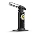 Kitchen {Culinary} Torch | Cooking Torch For Creme Brulee | Butane Blow Torch For Home & Pro Chefs | Safety Lock & Adjustable Flame | Free Bonus: Stand & 2 Recipe E-Books | By XPERTS FLAME. (BLACK)
