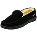 Alpine Swiss Yukon Mens Suede Shearling Slip On Moccasin Slippers Black 11 M US