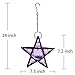 MISHIN Glass Star Shaped Moroccan Lantern Hanging Candleholder with Chain,Purple