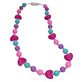 Sensory Oral Motor Aide Chewelry Necklace - Chewy Jewelry for Sensory-Focused Kids with Autism or Special Needs - Calms Kids and Reduces Biting/Chewing/Fidgeting – Hearts Necklace