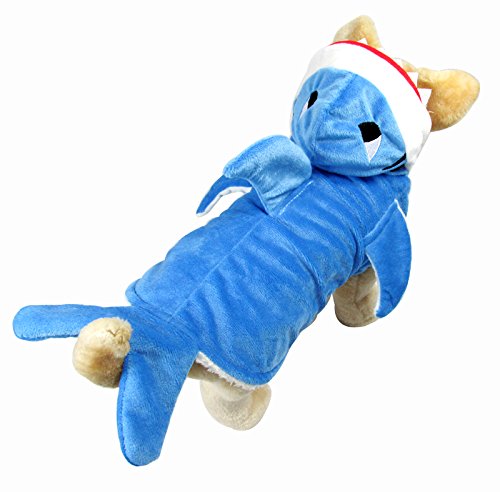 Yoption Pet Puppy Dog Christmas Halloween Clothes Outwear Coat Apparel Hoodie (L, Stereo Shark)