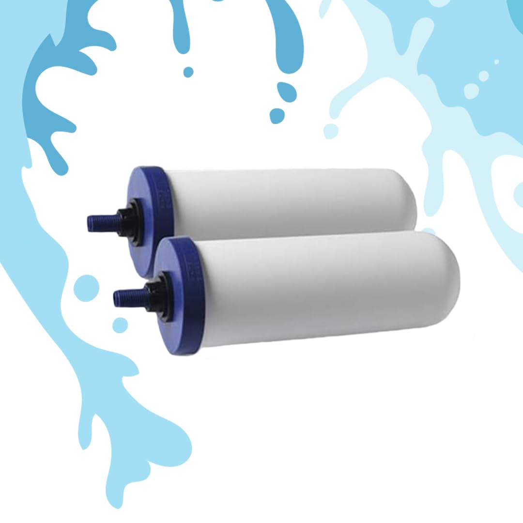 Photo 1 of Coldstream FTO Plus Water Filter Cartridge (2 Pack) - Dependable for Easy Installation as a Berkey Replacement - Ceramic Gravity Filter For Stainless Steel Systems