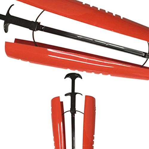 Coralpearl Boot Tree Shaft Shaper Stand Holder Adjustable Support Form Straight Up Keeper Insert Top Calf Stretcher Organizer Hanger for Women Men Kids Cowboy Knee High Tall Shoes (XL 18.5" Orange)