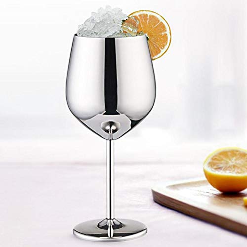 Red Wine Glasses Stainless Steel Juice Drink Champagne Goblet Drum Shape Red Wine Cup Shatterproof Plastic Red Wine Glass - Thumbnail 2