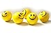 Smile Face Squeezable Stress Ball – Mega Pack of 24 - Tension Relief Activity Balls - Pressure Relieving Health Balls - Therapeutic Relaxing Neon Yellow Color