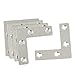 uxcell 5 Pcs Angle Plate Corner Brace Flat L Shape Repair Bracket 50mm x 50mm