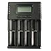 SUPEREX® Smart Universal Battery Charger with Car Charger For AA AAA 18650 26650 C CR123a， lithium ion/Ni-MH 3.7V, 3.2V, 1.2V rechargeable batteries