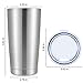 DOMICARE 20oz Stainless Steel Tumbler with Lid, Double Wall Vacuum Insulated Travel Mug, Durable Insulated Coffee Cup,4 Pack, Stainless Steel