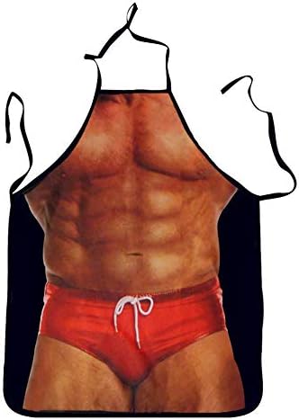 ifeng Personality Apron Wonder Woman Apron Creative Entertainment Personality Funny Idea Kitchen Housework Apron Female - Muscular Man