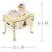 YUFENG Miniature Dresser Jeweled Trinket Box Hand-Painted Patterns Ring Holder Earring Dish Jewelry Box with Crystal (Dresser)