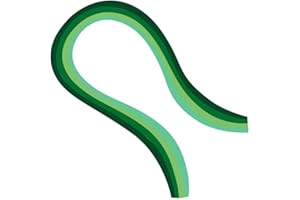 CUTECATWING 100pcs 5mm Green Gradient Paper Quilling Strips 54cm Length Paper for Decorating Cards Gift Bags Picture Frames and Scrapbooking(0.19 in)