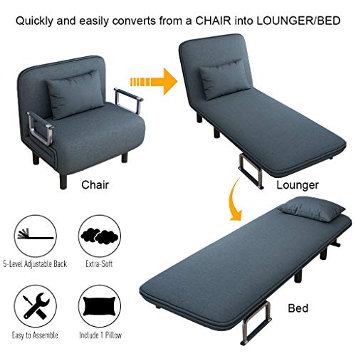 image for Dasuy Sofa Chair Fold Out Bed Convertible Sofa Bed Folding Arm Chair S