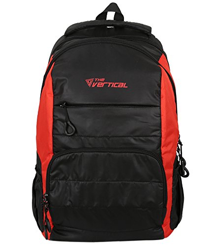 The Vertical 26 Ltrs Black and Red Casual Backpack (JETT)