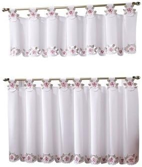 Amazon Com Today S Curtain Capri Reverse Embroidery 36 Inch Tab