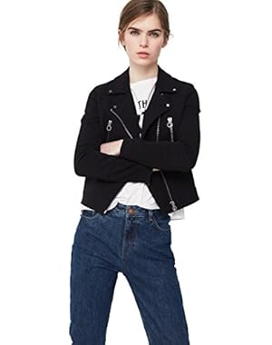 Mango Women's Zipped Biker Jacket