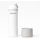 SippaGo Insulated Tumblers 24oz With Silicone Boot Included – Water Bottle Stainless Steel Double Wall Vacuum Flask with Straw Lid – Leak Proof Water Bottles