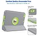 SEYMAC stock Case for iPad Mini 1/ 2/ 3 Generation, (Not for mini4), 3-Layer Protection Smart Cover Auto Sleep Wake for iPad Mini 1/2/3 Leather Stand Feature & Heavy Duty Protective Case (Gray/Green)
