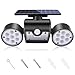 Solar Lights Outdoor, KeShi LED Motion Sensor Solar Security Lights with Dual Head Spotlights 360° Adjustable Outdoor Solar Lights for Front Door Yard Garden Garage