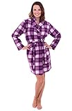 Del Rossa Women's Flannel Robe, Soft Cotton Bathrobe