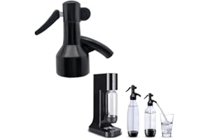 Sodafall fizz saver soda bottle dispenser siphon sifon compatible with Sodastream bottles and other soda maker brands replacement cap(black)