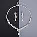 LILIE&WHITE Clear Crystal and Cubic Zircon Necklace and Earrings Jewelry Set for Wedding, Prom, Bridesmaids or Mother of Bride