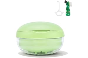 Cute Retainer Case with Removal Tool & Mirror, Compact Partial Denture Bath Cup with Strainer & Brush, Leakproof Soaking Cont