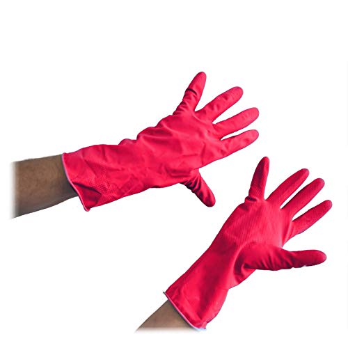 Triplast Household Rubber Gloves (6 Pairs, Pink, Small) | Hygiene, Cleaning & Long Lasting | Made from Natural Rubber