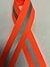 7/8" Reflective Glo Grosgrain - 1/4" 3M Scotchlite Silver Reflective Stripe + Custom Zipperstop Ribbon (5 yards, Neon Orange)