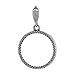Sterling Silver Penny Bezel 19 mm Coins Prong Back Illusion Edge 1 Cent Coin NOT Included