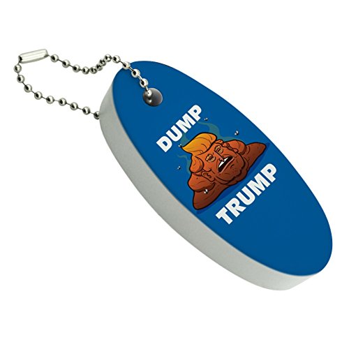 Dump Donald Trump with Poop Floating Foam Keychain Fishing Boat Buoy Key Float
