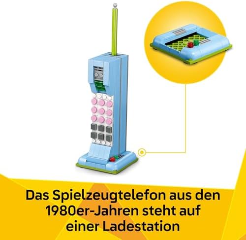 Creator 3in1 Retro Telephone Toy with Rotary Dial - Transforms into a 1980s Model or 2 Mobile Phones from the 2000s - Creative Gift for 8+ Year Old Girls & Boys - 31174