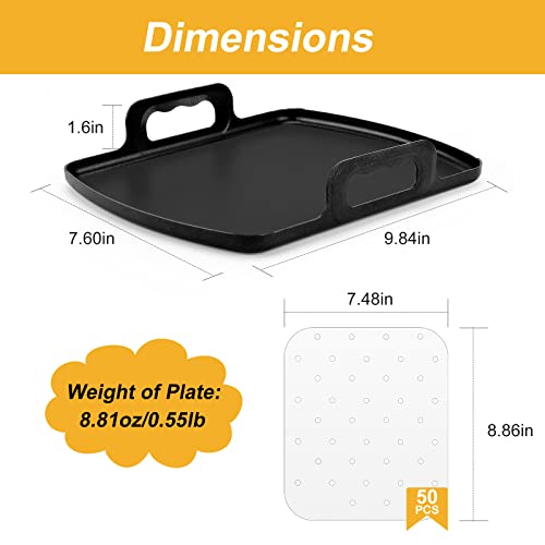WADEO Grill Griddle Plate for Ninja Foodi Grill and Air Fryer, with