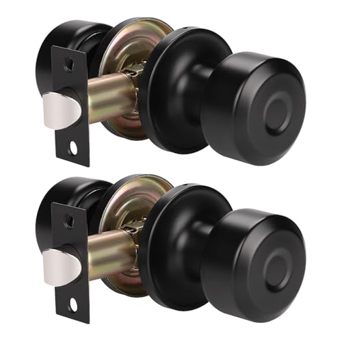 KNOBWELL Matte Black Passage Door Knob