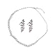Bridal Wedding Pageant Jewelry Rhinestone Necklace Earring Set